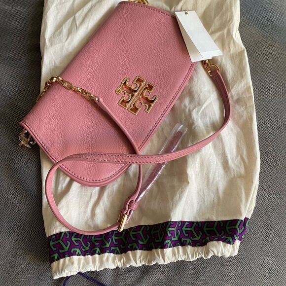 NWT Tory Burch Britten Crossbody Clutch Barbie Pink - Picture 5 of 9